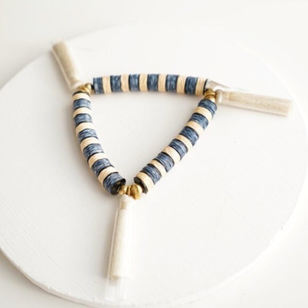 Madewell Blue Stacked Sequins Bracelet